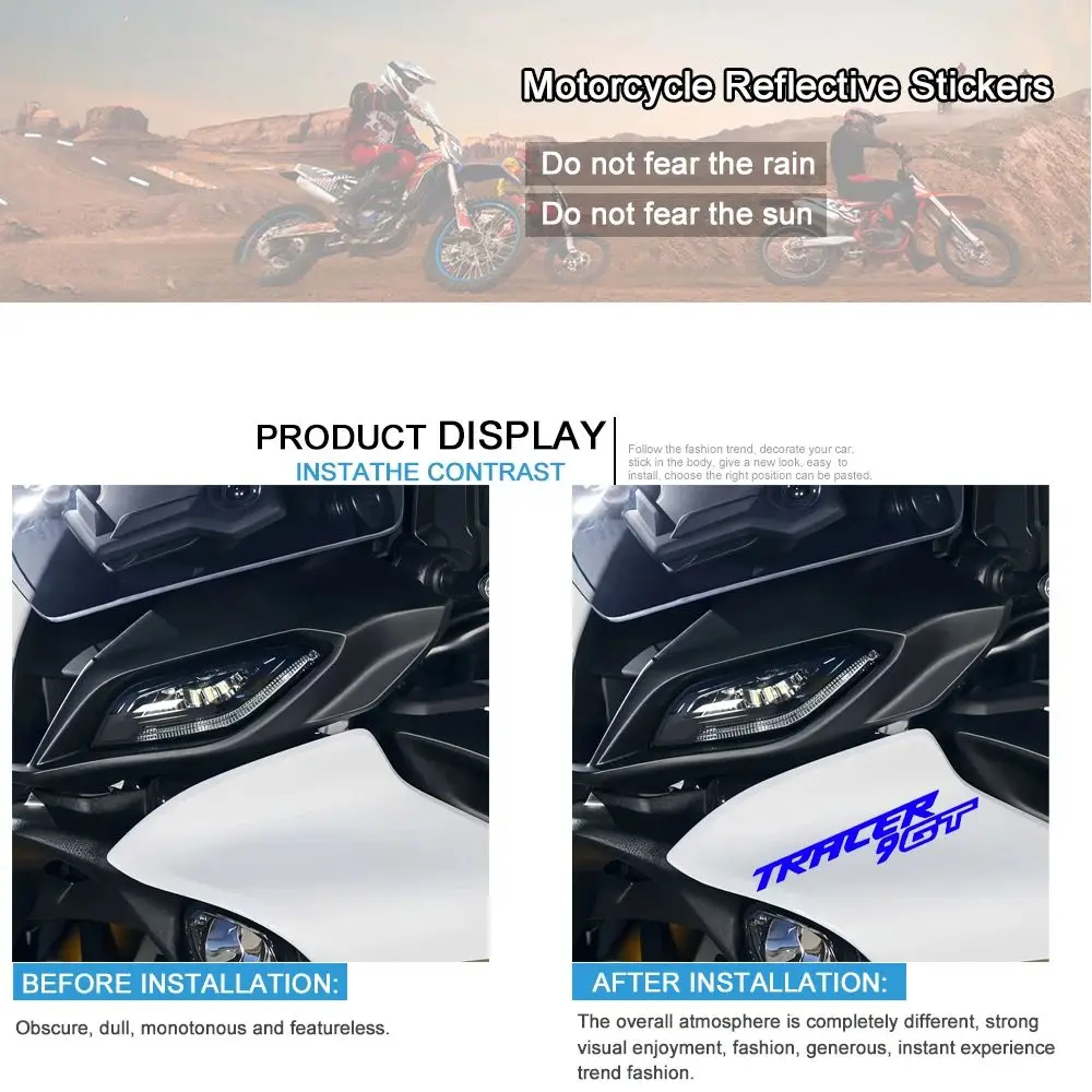 For Yamaha Tracer 9 GT Tracer9GT Tracer9 9GT 2018 2019 2020 2021 2022 2023 2024 Motorcycle Stickers Waterproof Decal Accessories