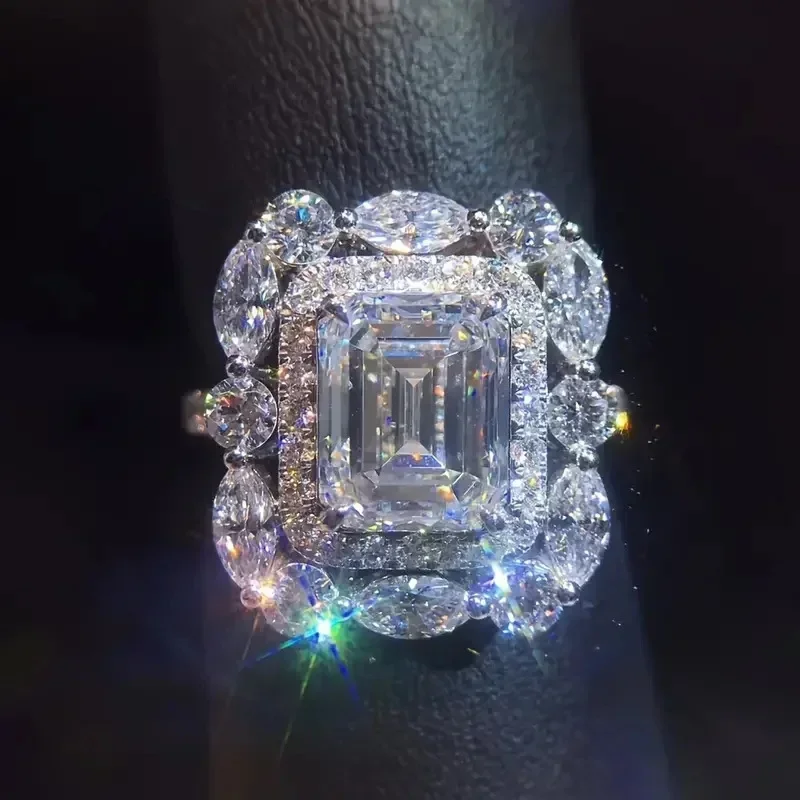 Luxury and Personalized Valentine's Day Gift Anniversary Accessories, Geometric Square New Styles, Attending Banquet Rings