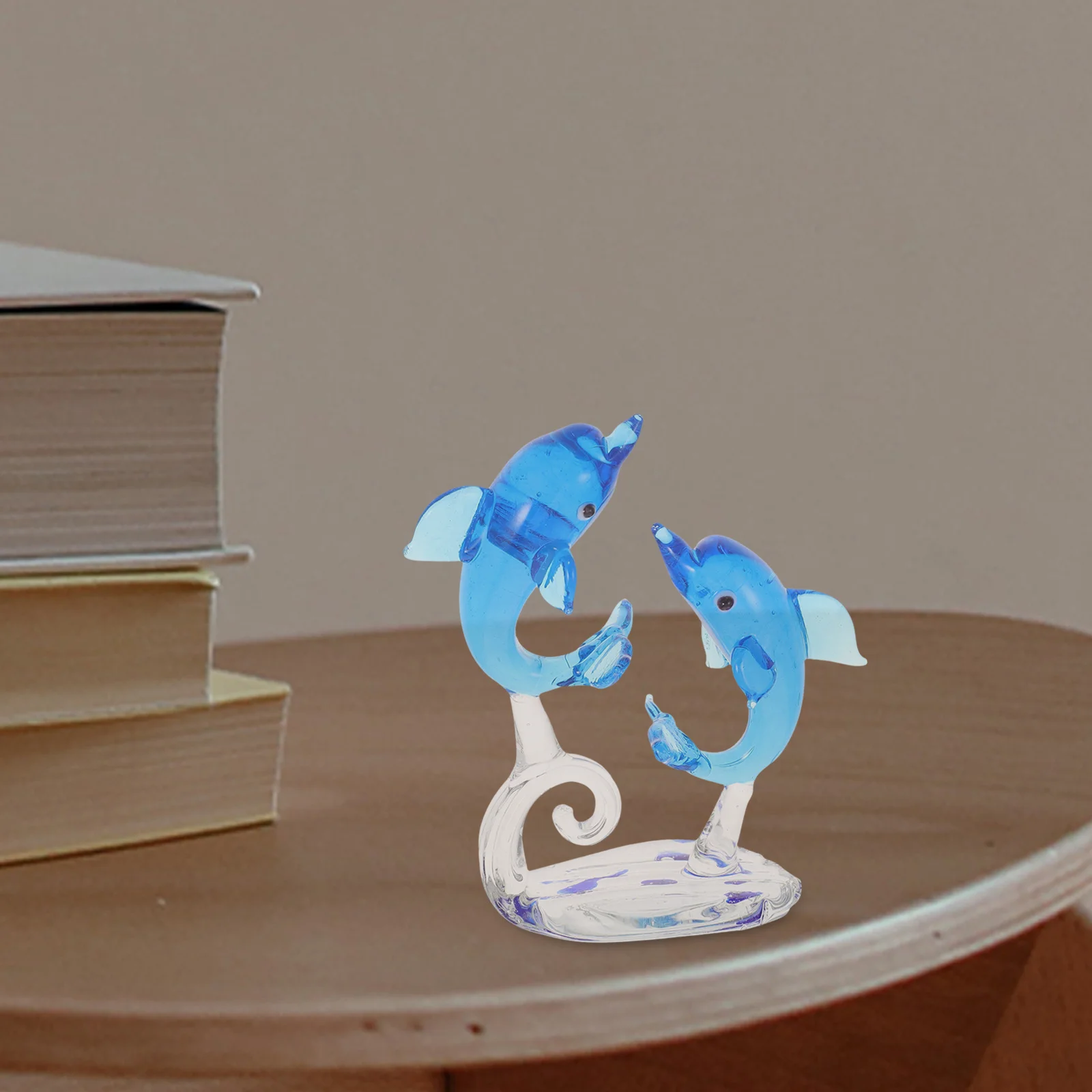 

Glass Dolphin Desktop Ornament Exquisite Crystal Glass Dolphin Decoration for Home Wine Cabinet Desktop Display