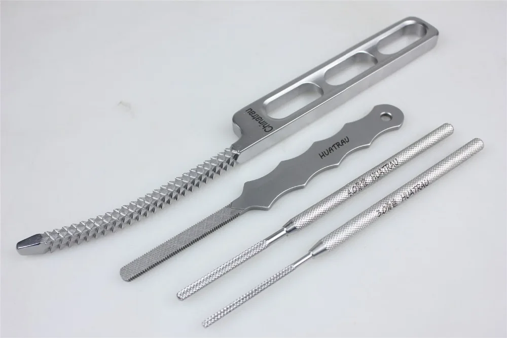 medical small animal orthopedic instrument flat bone file round bone file Grind bone Joint bone file Patellar groove hook deepen