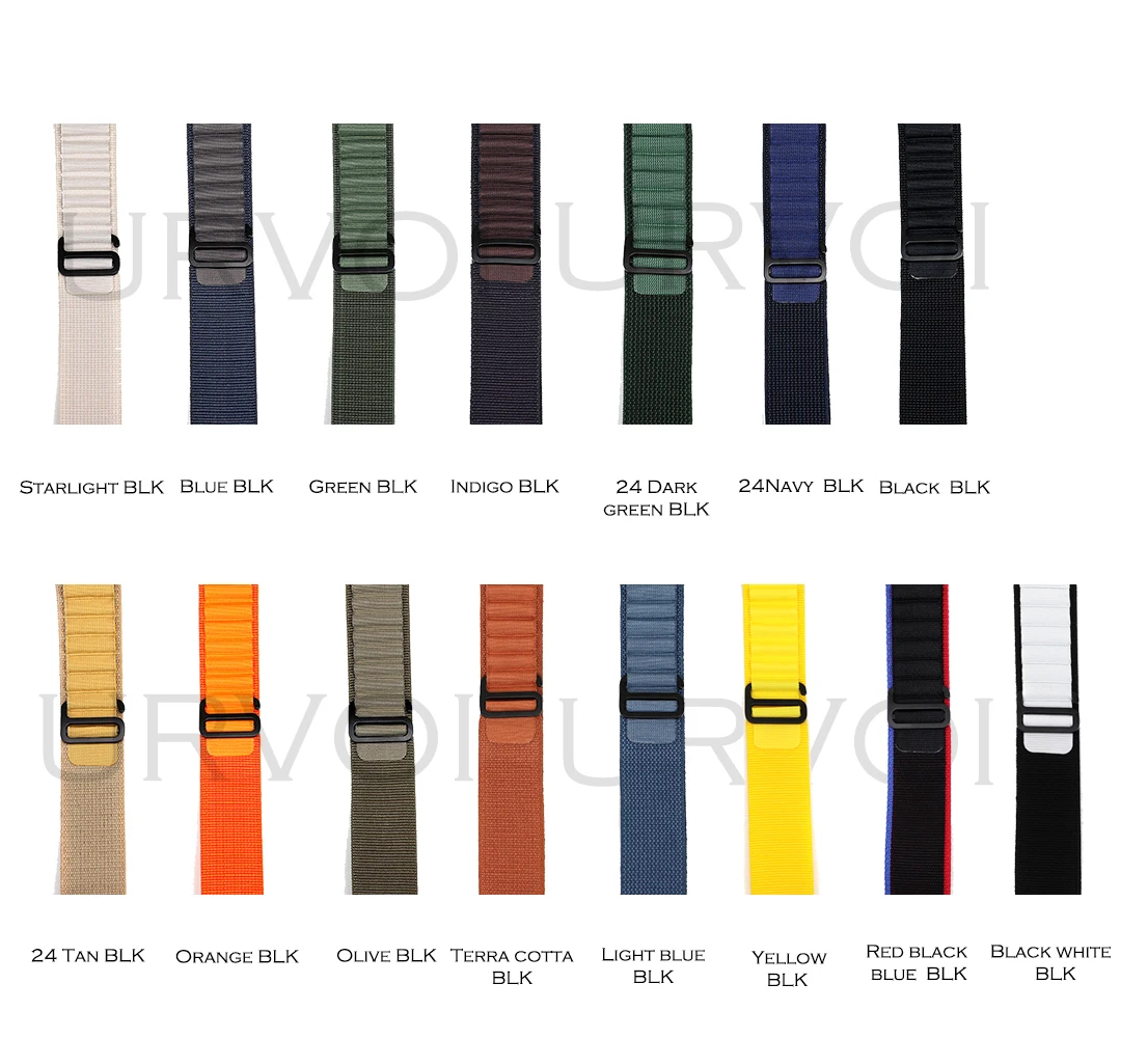 حزام URVOI لساعة Apple Ultra 3 2 سلسلة حزام 11 10 9 87 SE حلقة جبال الألب أسود G-هوك إغلاق بوليستر منسوج لساعة iWatch 49 ملم #3