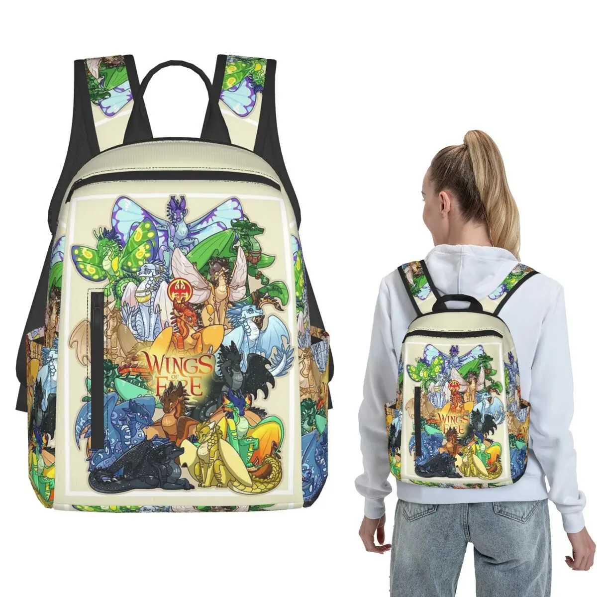 Wing Of Fire All Dragon (17) Backpack Daypack Boys Girls BookBag School Bag Shoulder Bags for Men Women