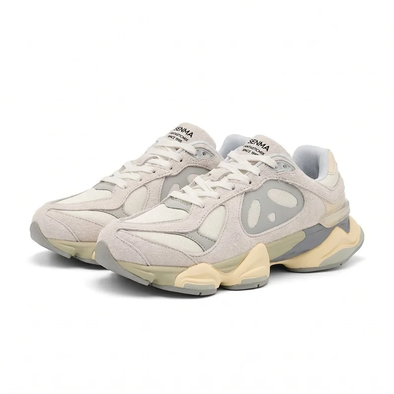 All‑Season Couple Sneakers, Mesh Breathable Shock‑Absorbing Lightweight Casual Shoes for Men Women Commuting & Walking