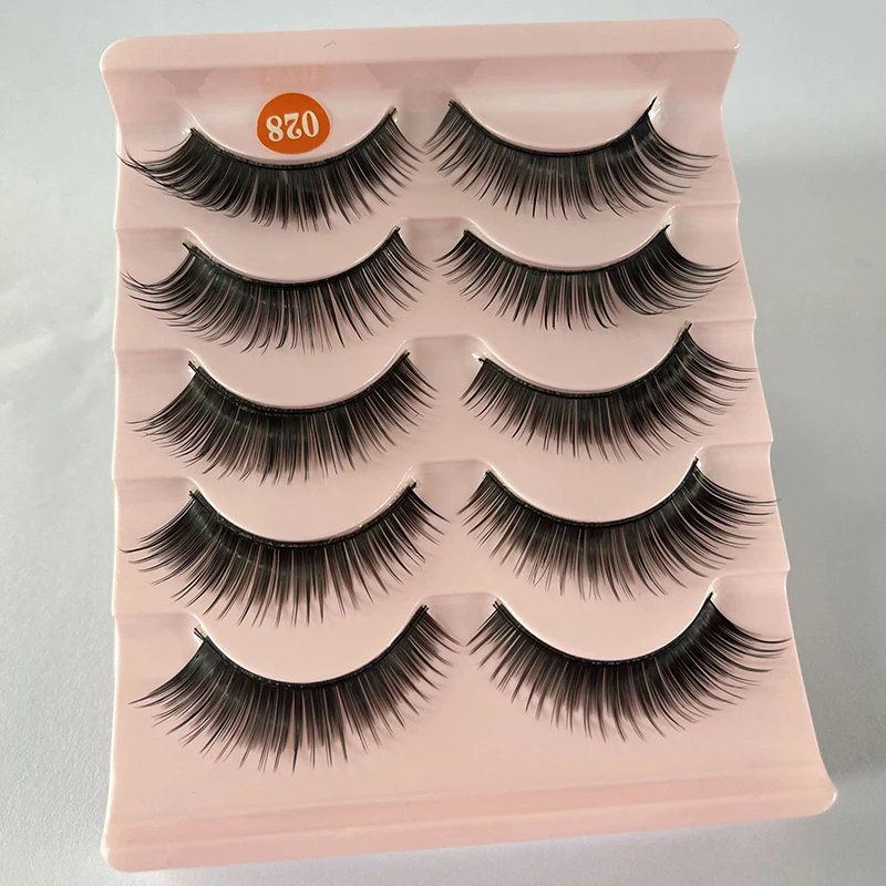 5 Pairs Of Stage Performance Eyelashes Natural Thick Artificial Cross Fairy Hair Eyelashes