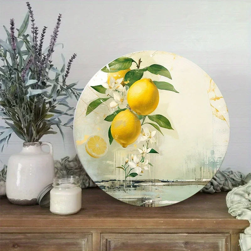Metallschild Lemon Bunch Sommerfruchtschild, Wandkunst, Vintage Küche Schlafzimmer Dekor Je Geeignet für Szenarien Bauernhaus Dekor