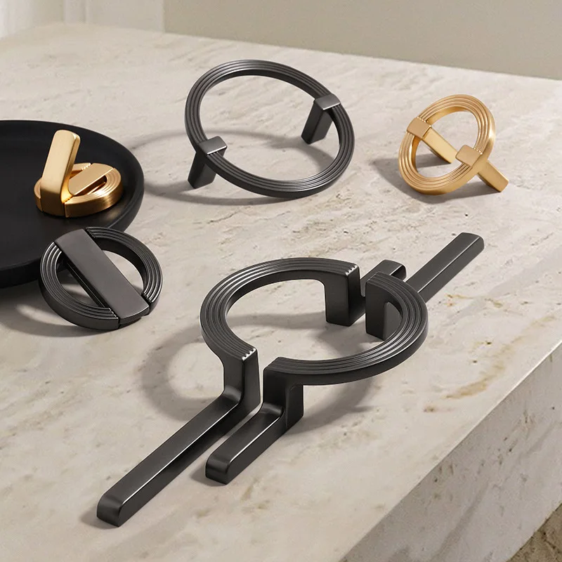 New Chinese Style Round Furniture Handles Kitchen Cabinet and Storage Handles Drawer and Wardrobe Long Cabinet Handle