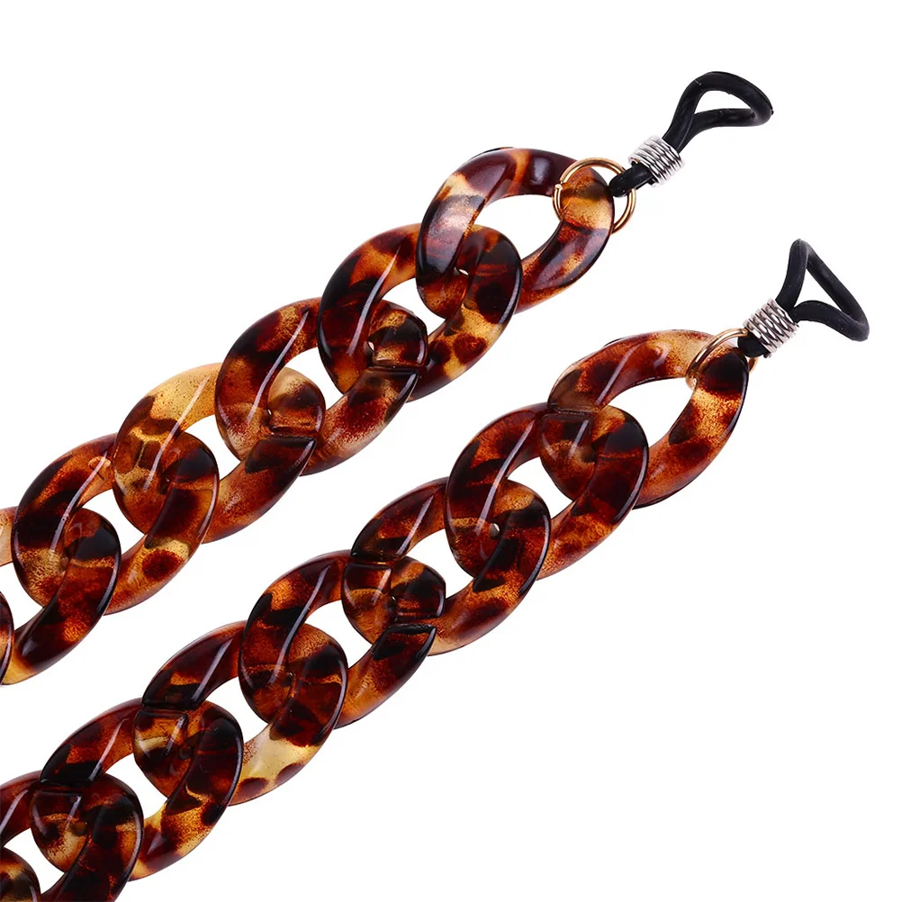 Lanyard Universal Glasses Chain Anti-slip Eyeglass Tortoise-shell Texture Brown Personalized Miss