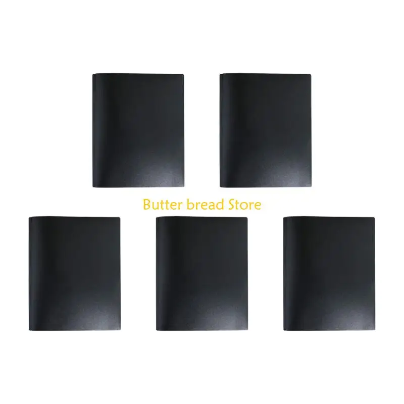 W89C 5Pcs Two Pocket File Organiser With 3 Prongs 2 Pockets Letter Size Document Organiser For School Office Supplies