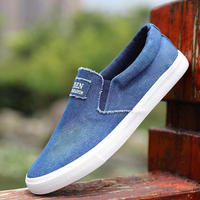 Men Canvas Shoes Skeleton Bottom Breathable Slip-ons Casual Old Beijing Cloth Shoes Low Cut Flat Heel