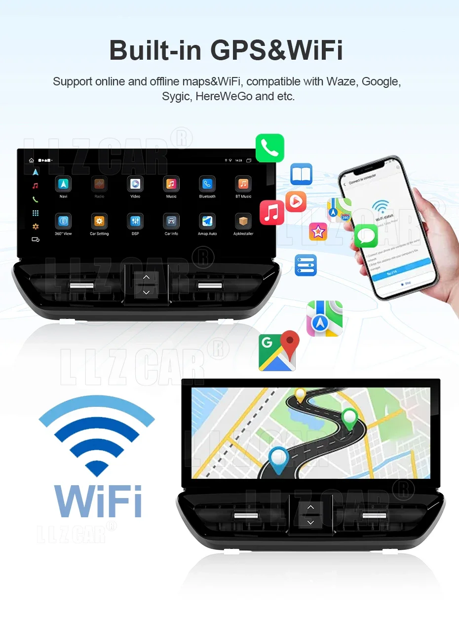 Android 14 Head unit For Porsche Cayenne 2010-2017 Radio Navigation GPS Bluetooth 4G Wifi Carplay Car Multimedia Player
