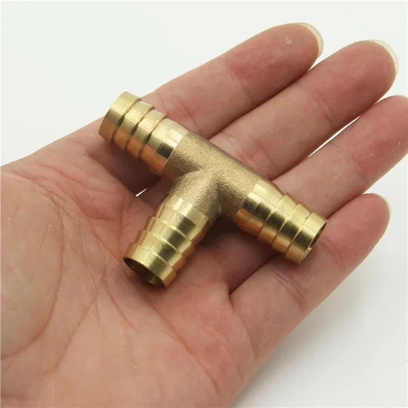 Brass Pagoda Barb Pipe Fittings Equal / Variable Diameter 3 Way T-type 4mm 5mm 6mm 8mm 10mm 12mm 14mm 16mm Oil / Water / Gas