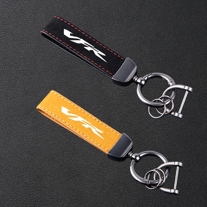 

Motorcycle High-Grade Keyring Leather Suede Keychain For Honda VFR750 VFR800 VFR1200 VFR1200F VFR 750 800 1200 1200F
