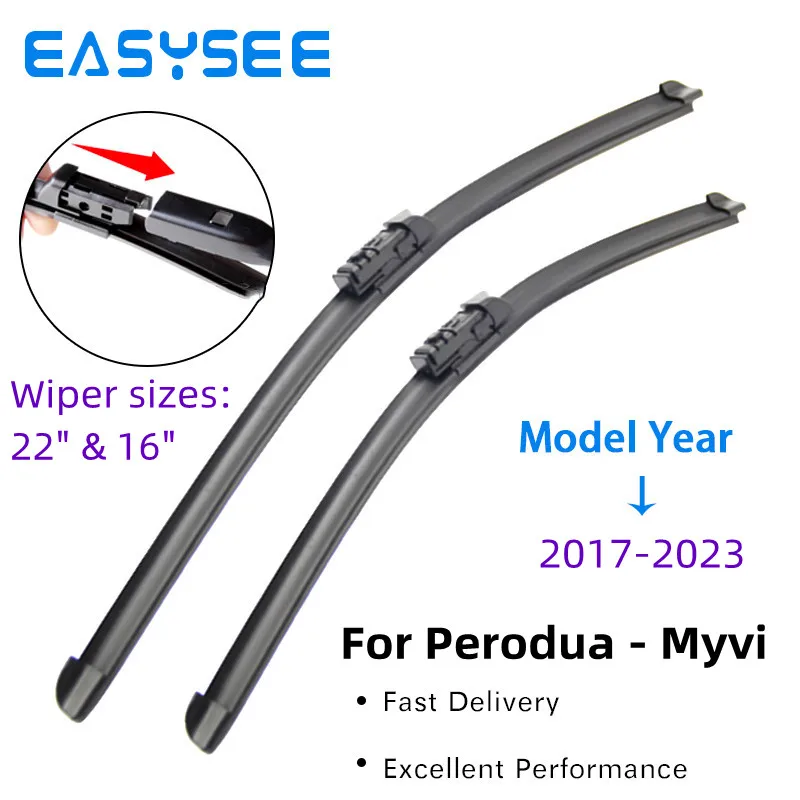 Front Wipers For Perodua MYVI  Wiper Blade Rubber  Car Windshield Windscreen Accessories 2017 2018 2019 2020  20212022 2023