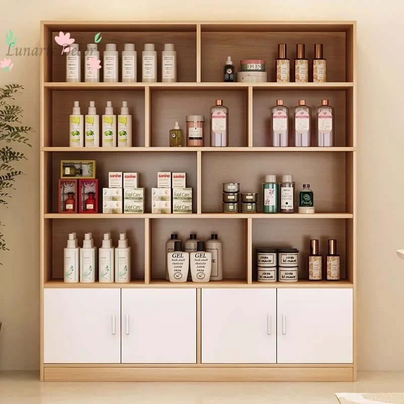 Large Capacity Display Cabinet Simple Storage Shelf Commercial Product Showcase for Beauty Salon Home Shop