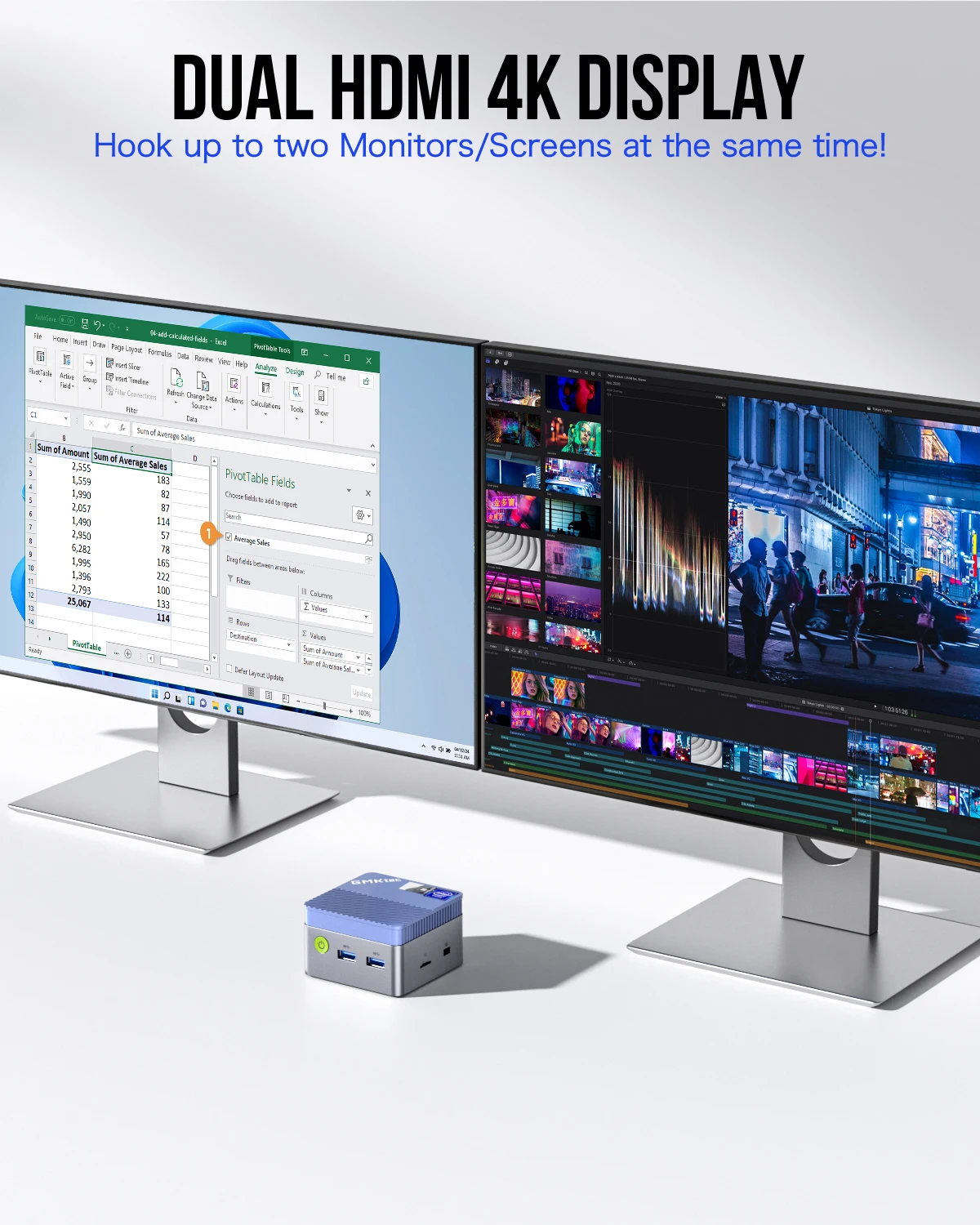 GMKtec Mini PC GMK G5 Blu NUCBOX Sistema Intel N97 Finestra 11Pro DDR5 4800MHz WIFI 5 BT 5.0 GMKtec Mini Pc