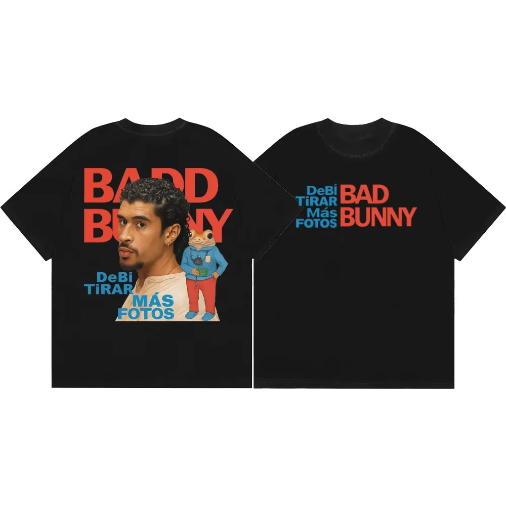 2026Rapper Bad Bunny Graphic T Shirts Men Women Clothing Fashion Y2k Oversized T-shirt High Quality cotton Short Sleeve T-shirts