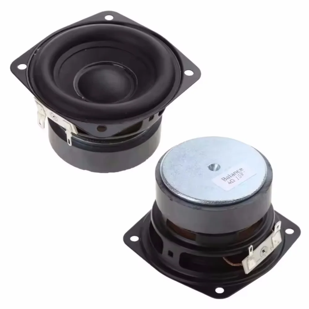 Mini Alto-falante Woofer Subwoofer de 3 Polegadas 4 Ohms 15W com Diafragma de Tecido, Graves Hi-Fi e Som Potente para Amplificador de Áudio