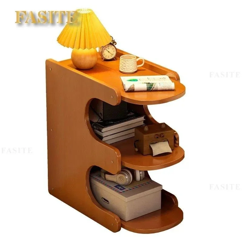 For Small Bedroom Bedside Table Narrow Gap Storage Cabinet Rental Room Organizer Shelf Space Saving Furniture