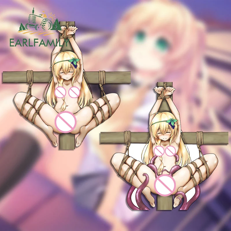 

EARLFAMILY 13cm for Waifu Iris Octopus NSFW Car Sticker Sexy Tie Bundle Creative Decal Scratch-Proof Hentai Car Accessories