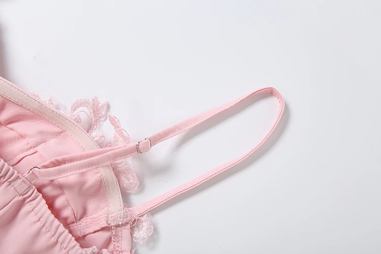 Weird Puss Perlen-Quastenkleid für Damen mit Blumenapplikationen, tiefem Ausschnitt, ärmellos, figurbetont, süß, elegant, für Strandpartys, klassisches Mini-Bodycon-Kleid – Detail 7