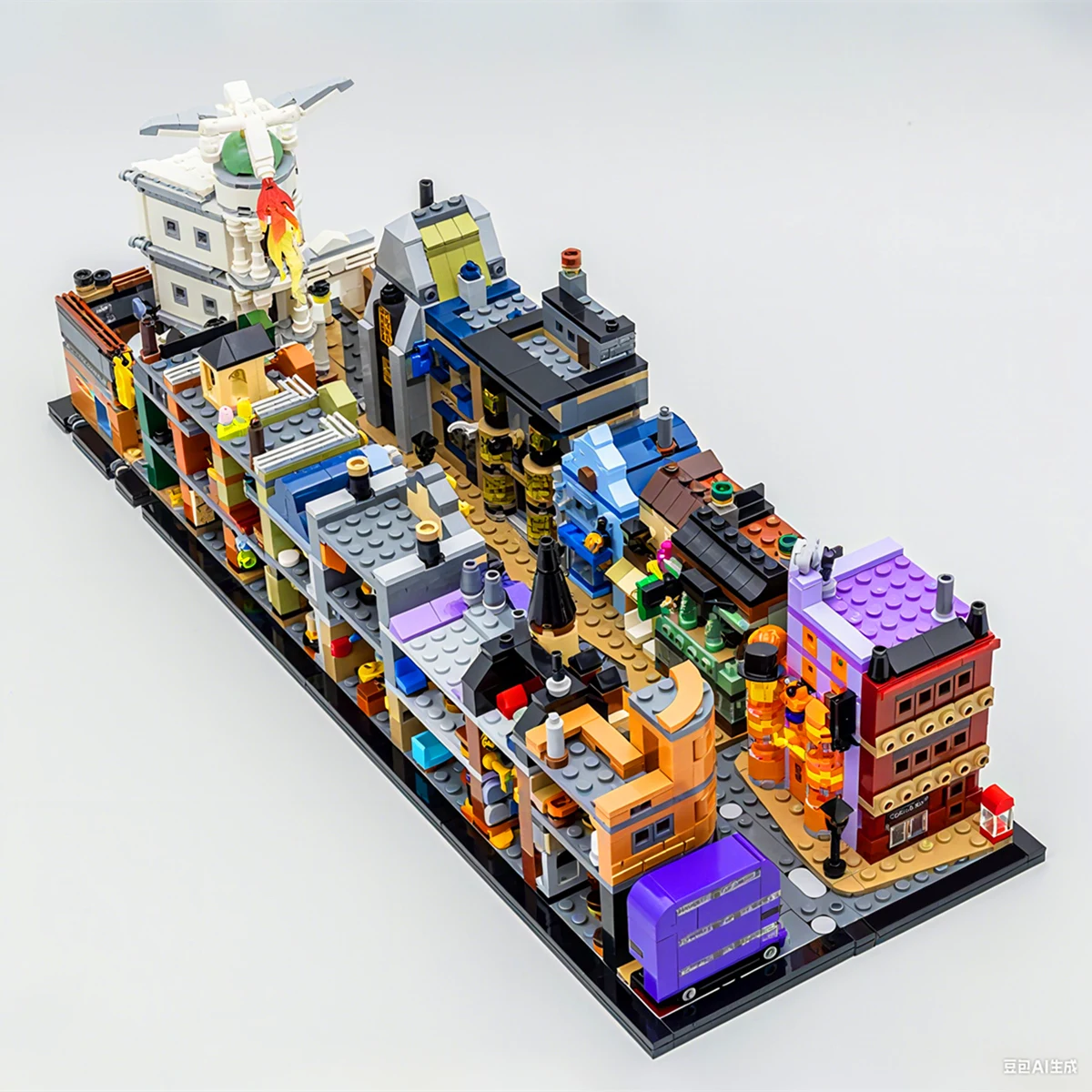 streetview-ville-alley-magicien-magique-boutique-mondiale-magasin-de-rue-dragon-magique-banque-modele-bloc-de-construction-briques-cadeau-anniversaire