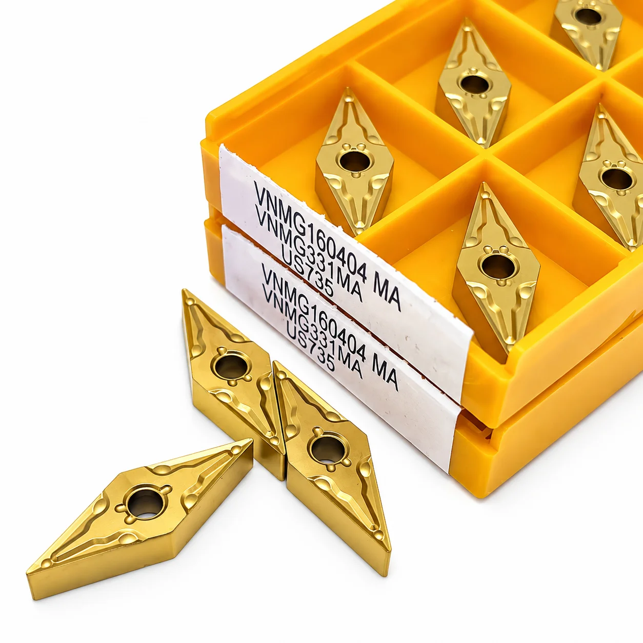 VNMG160404 VNMG160408 Carbide Turning Inserts MA VP15TF US735 UE6020 CNC Lathe Cutting Tools Metal Machining Blades