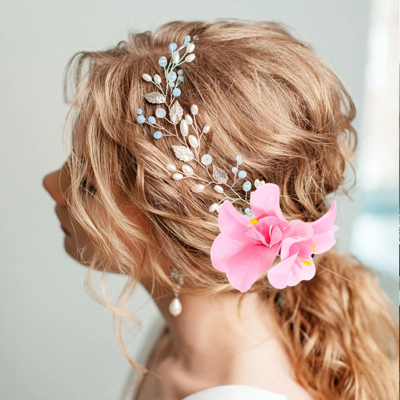 

5Pcs Orchid Flower Hair Clips Cute Small Hairpin Accessories for Women Elegant Hair Decoration for Daily Wear