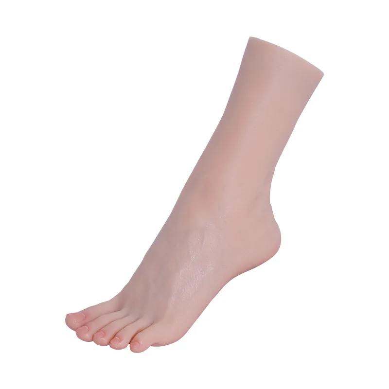 

Female Silicone Foot Model Fake Nail Practice Feet Fetish Mannequin Lifelike Foot For Jewelry Shoes Sock Display Lady ZH3908