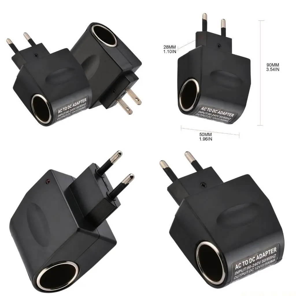 J0MA Conveneint Car Cigarette Converter Socket AC 220V to for DC 12V Adapter