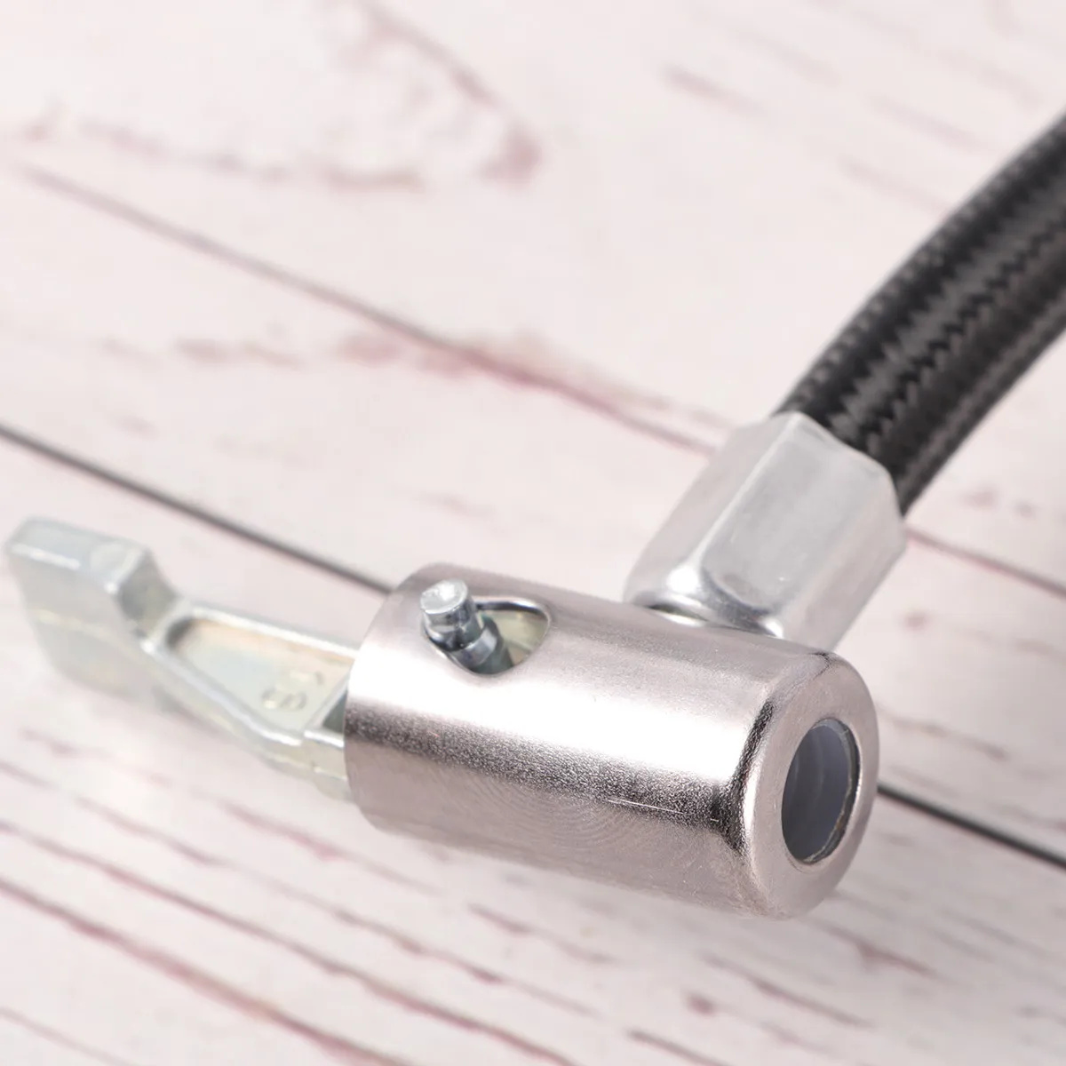 Locking Air Chuck Air Hose Adapter Inflator Extension Tube Pump Bike Motorcycle Car Tire 20Cm Metal Leak Free Tight Seal