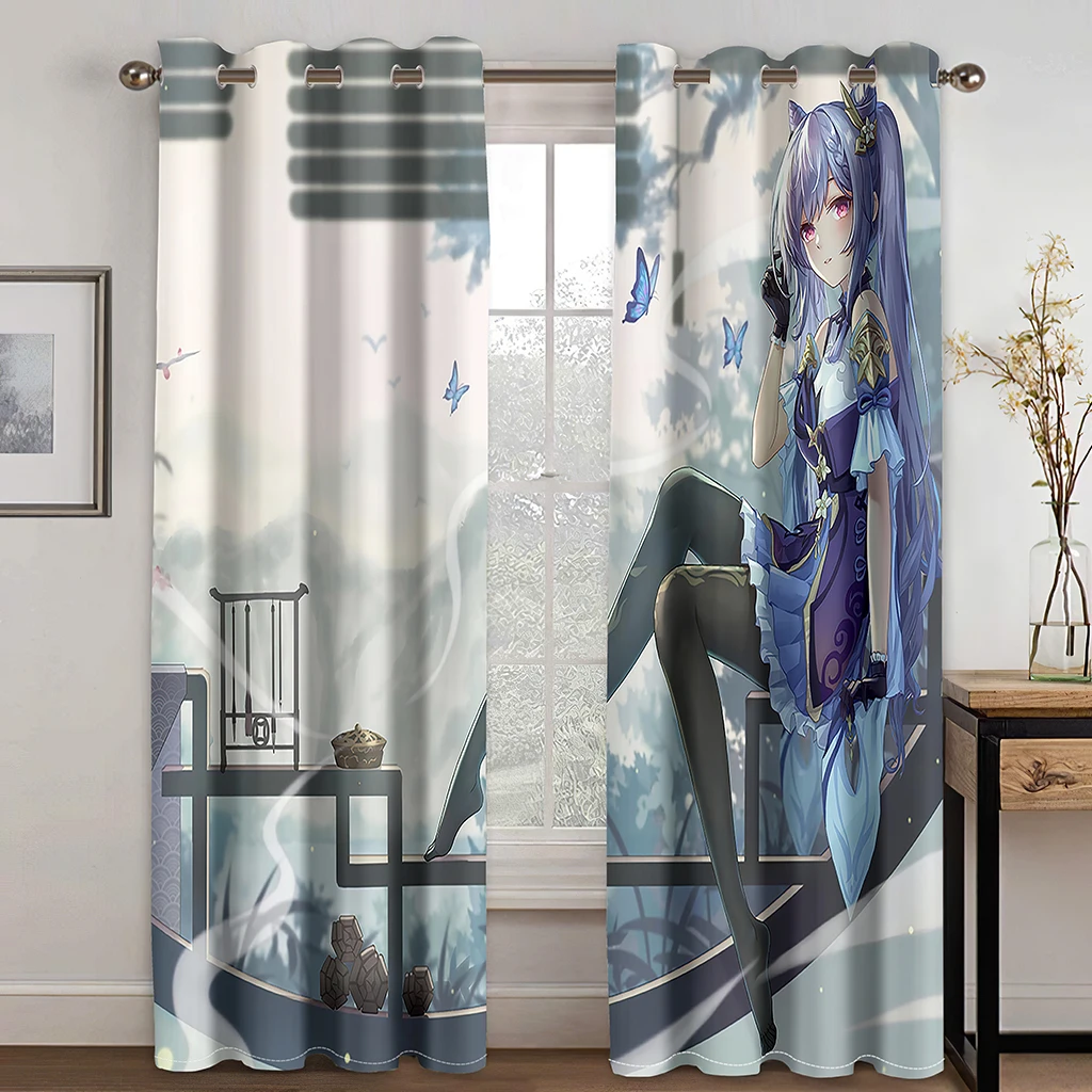 

3D Cartoon Characters Sunshade Curtains Kids Room Bedroom Decorative Curtains 2 Panel Children's Study Living Room Curtains