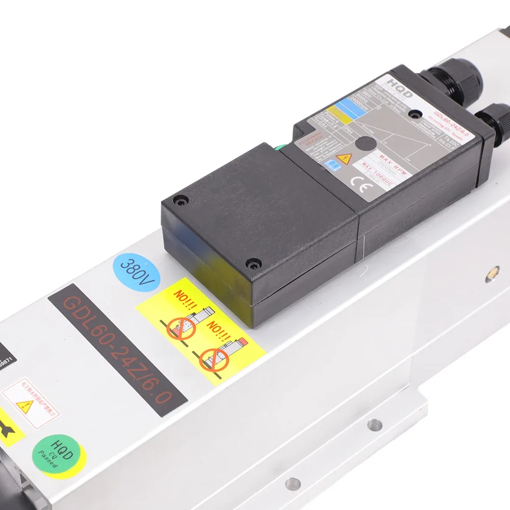 

HQD Air Cooling 6Kw ISO30 High Speed ATC Spindle Motor for Cnc Woodworking Machine GDL60-24Z/6.0