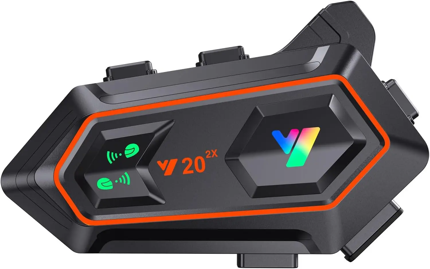 

Bluetooth-гарнитура для мотоциклетного шлема с RGB-подсветкой, Bluetooth 5.3, интеллектуальным шумоподавлением, HiFi-звуком, водонепроницаемостью IPX6