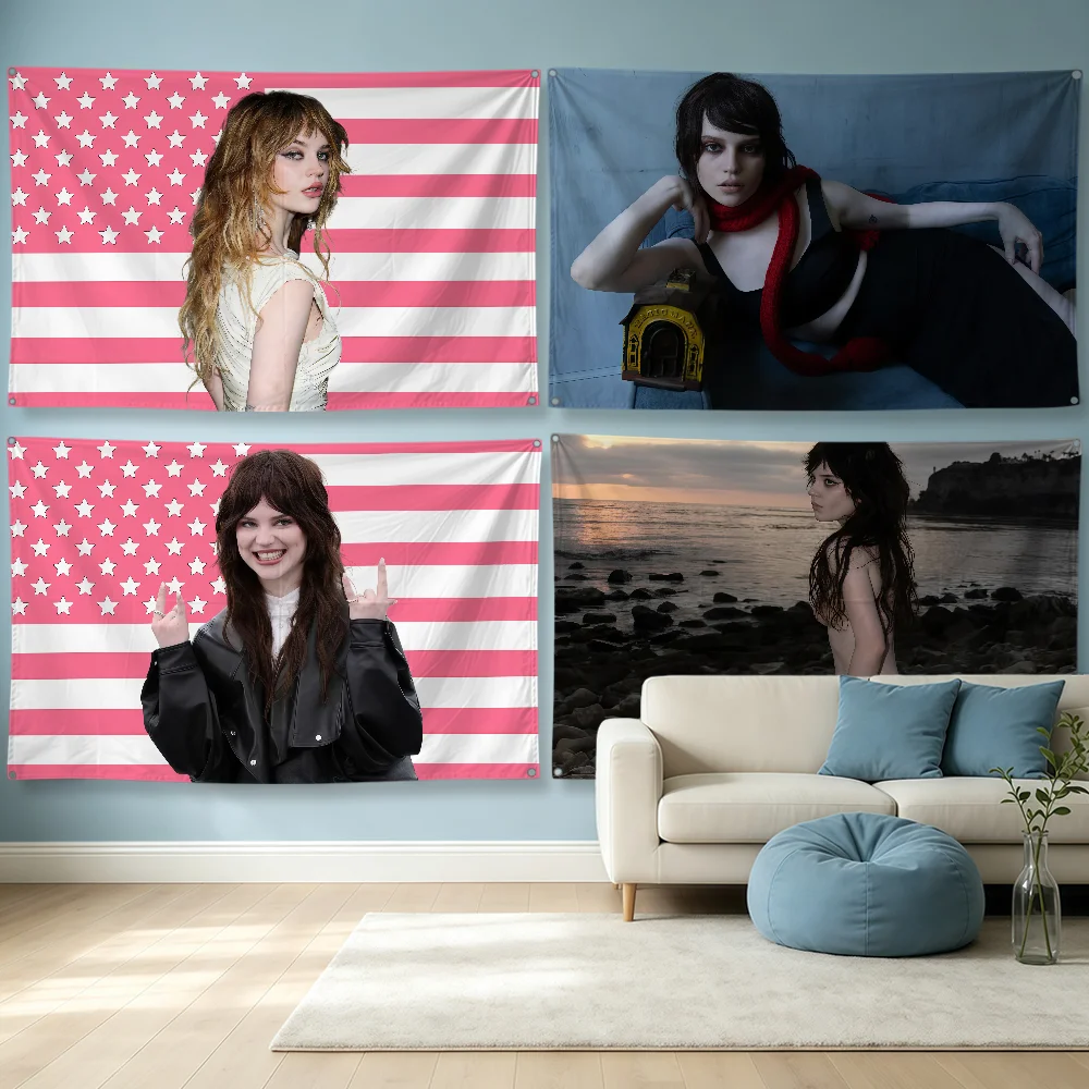 Actor S-Sophie Thatcher Flag Polyester Banner Flags For Party Club Outdoor Interior Wall Paper Decoration Banner Fans Gift