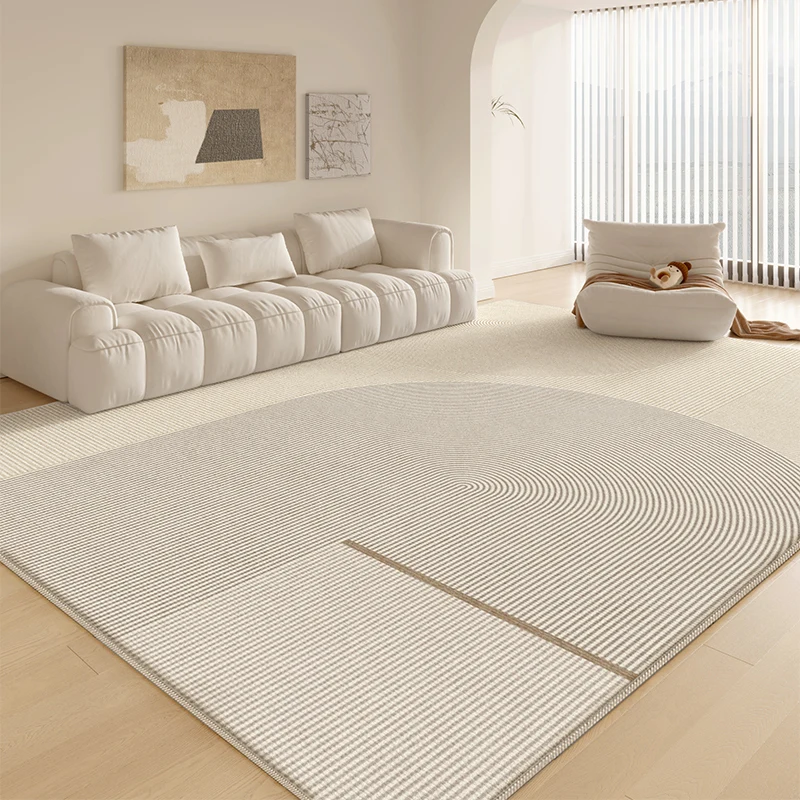 French Living Room Cream Style Carpet No Care Light Luxury Bedroom Large Area Carpets Waterproof Anti Slip 2024 New Soft Rug