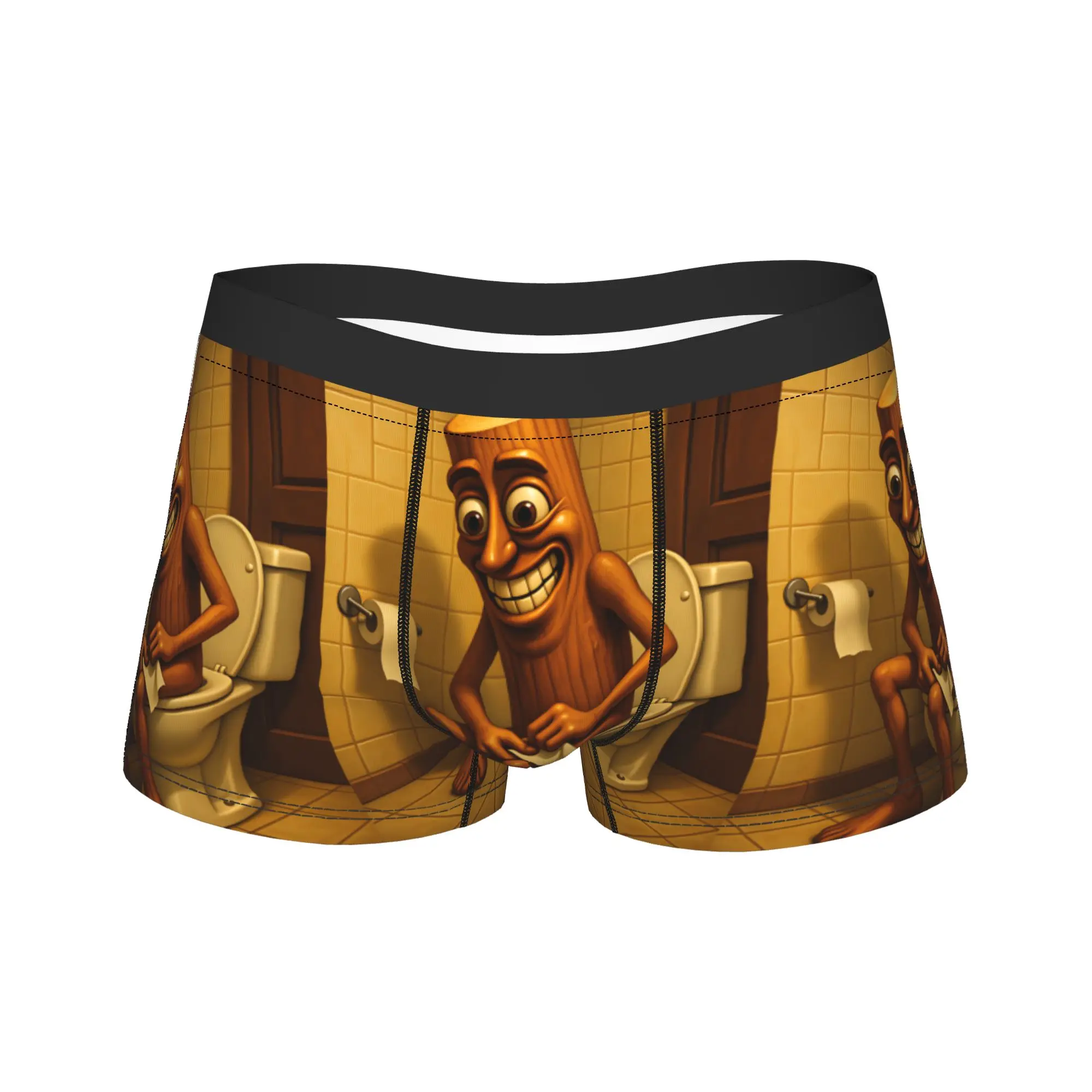 

Мужские трусы-боксеры Tung Tung Tung Sahur: эластичные, качественные, с принтом, больших размеров