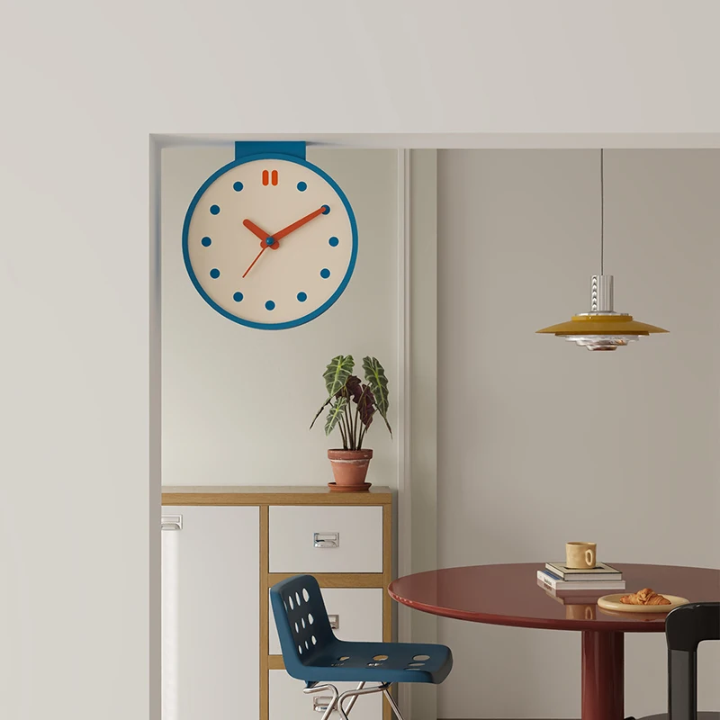 Korean Minimalist Wall Watch Fashion Round Nordic Simple Creative Silent Clock Wall Aesthetic Modern Wanduhr Home Decoration