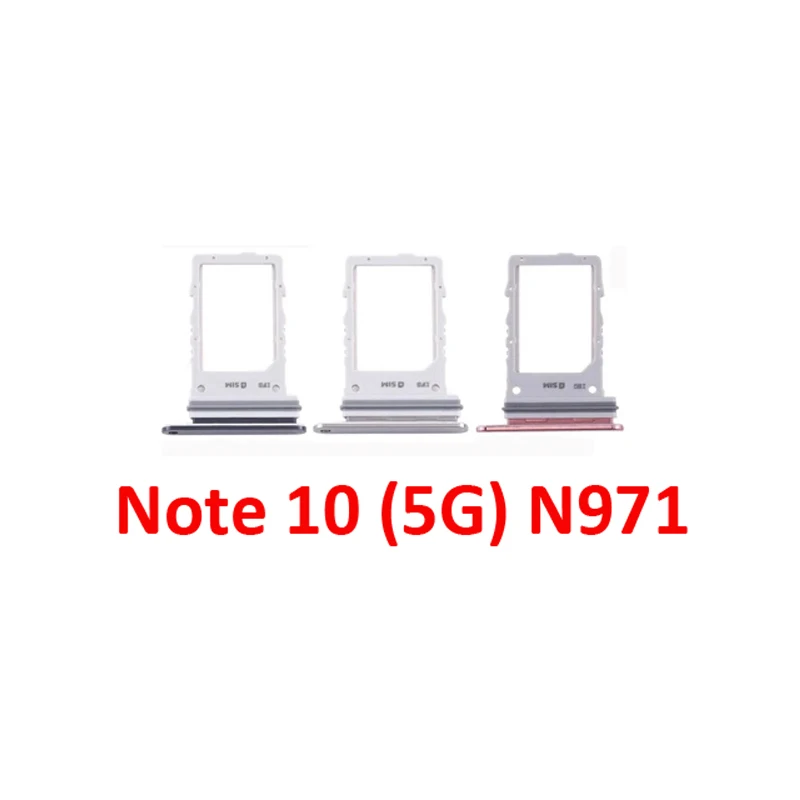 For Samsung Galaxy Note 10 4G 5G N970 N971 Phone New Housing Chip SIM Card Tray Slot Holder Pocket Parts Single Dual SIM Black view 3