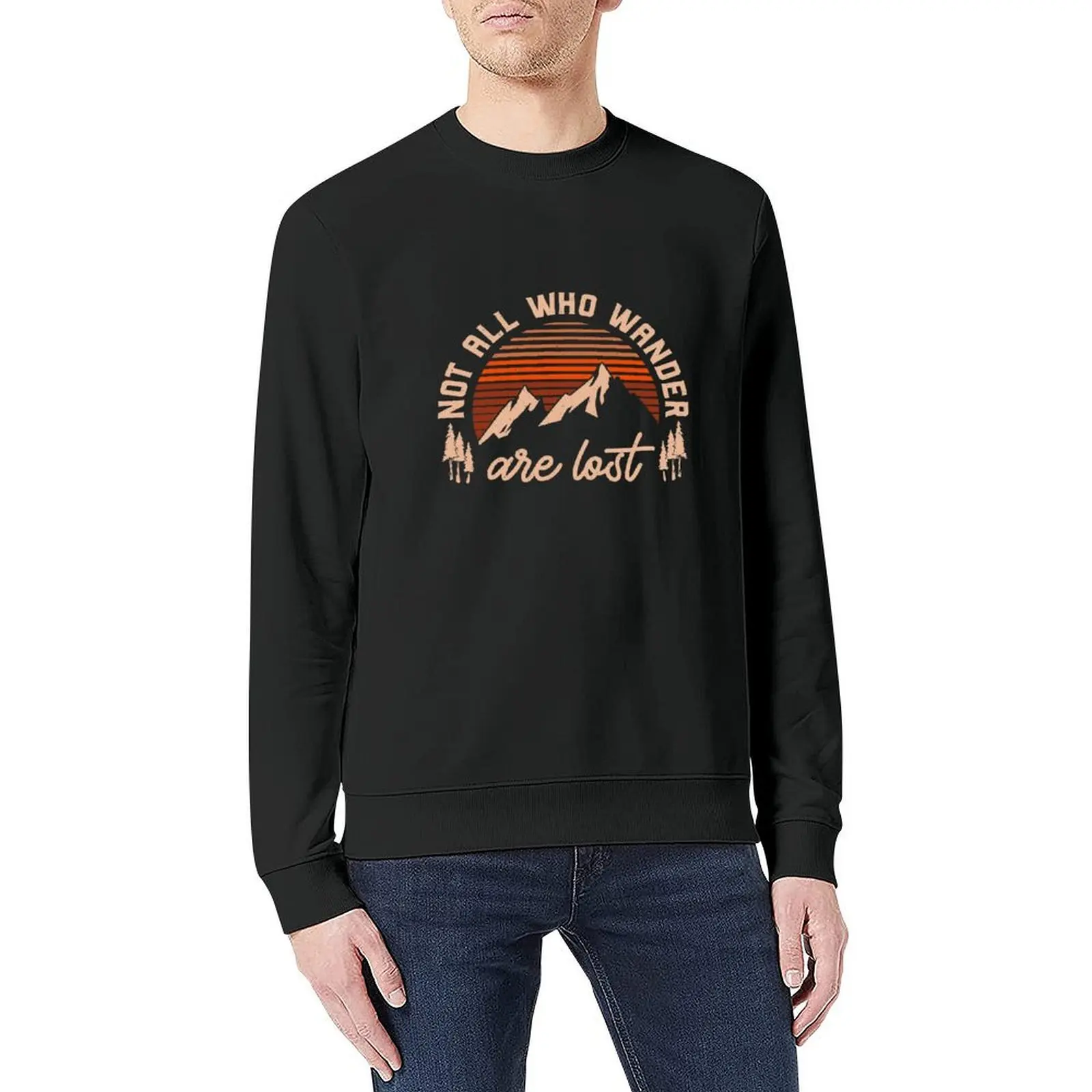 ليس كل ما يهيمون فقدون جرافيك خمر جبل تي شيرت البلوز رجالي مصمم ملابس الرجال معطف بلوزات الرجال