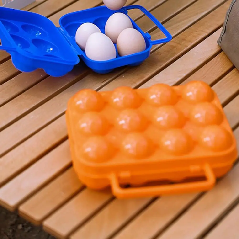 4/12 Grid Egg Storage Box Refrigerator Egg Case Egg Tray Holder Outdoor Camping Picnic Shockproof Egg Box Plastic Container