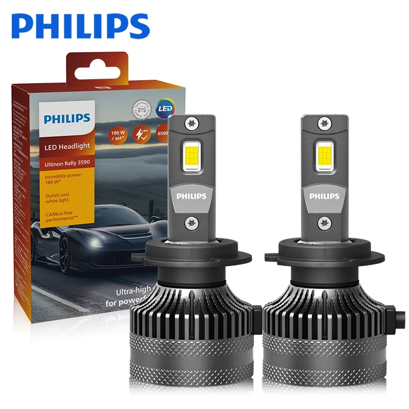 

Philips Ultinon Rally 3590 H7 Led Headlight Bulbs 180W H1 H4 H8 H11 9005 HB3 9006 HB4 9012 HIR2 High Power Auto Lamp Fog Lights
