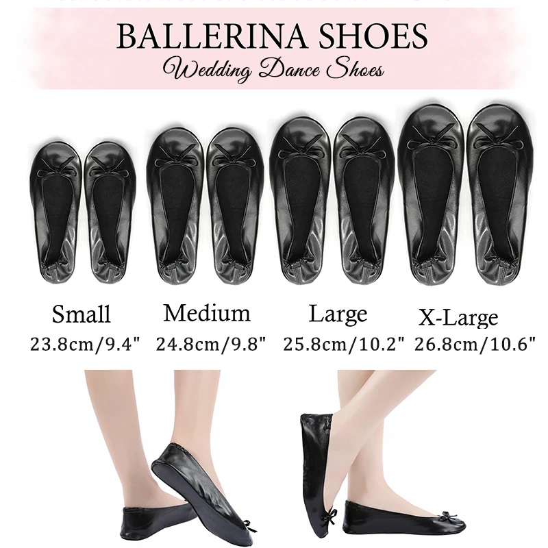 Foldable Ballet Flats Wedding Ballernia Bride Bridesmaid Slippers Bulk Weddings Flip Flops for Guests After Party Dancing Shoes