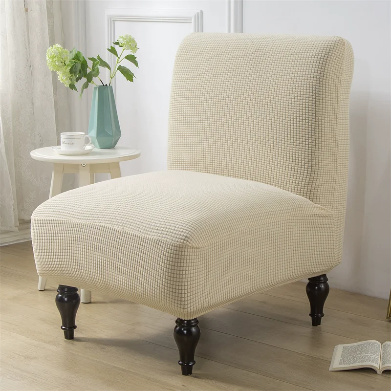 1PC Nordic Accent Armlosen Stuhl Abdeckungen Elastische Einzel Sofa Schonbezug Stuhl Möbel Staub Schutz Abdeckung für Wohnzimmer Bar