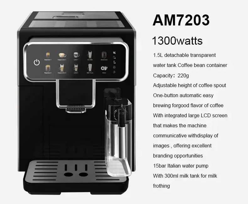 Smart Automatic Coffee Machine Stainless Steel Fully Automatic Intelligent Espresso Coffee Maker Machine