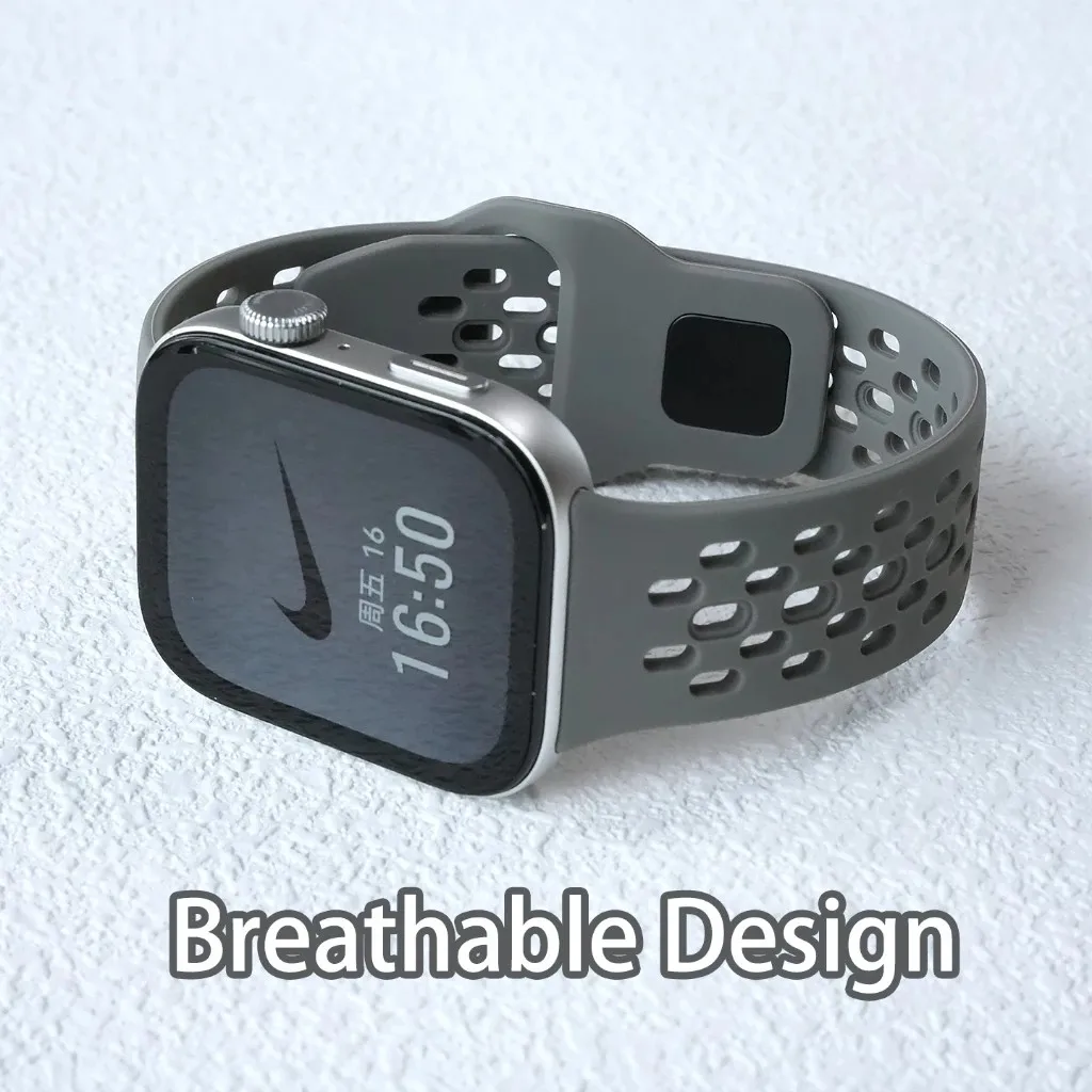 

Sport Silicone Strap for Huawei Watch Fit 4 Pro Fit 4 Fit 3 Watchband Multi-Holes Waterproof Breathable Liquid Silicone Strap