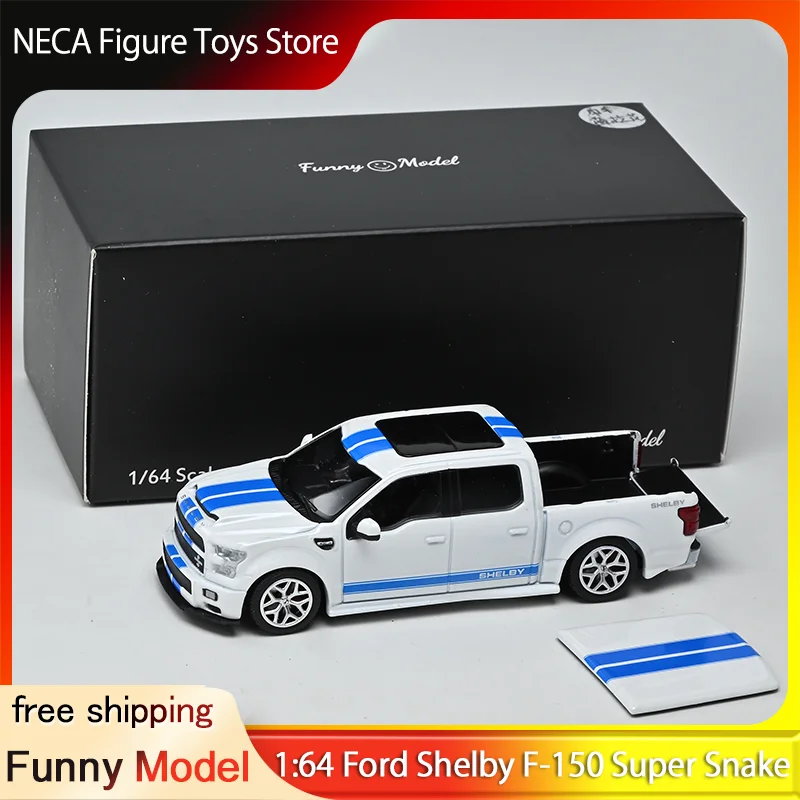 面白いモデル-1-64-フォード-シェルビー-f-150-スーパー-スネーク-ピックアップ-ダイキャストモデル-取り外し可能なベッドカバー付き-大人とファンへのおもちゃギフト