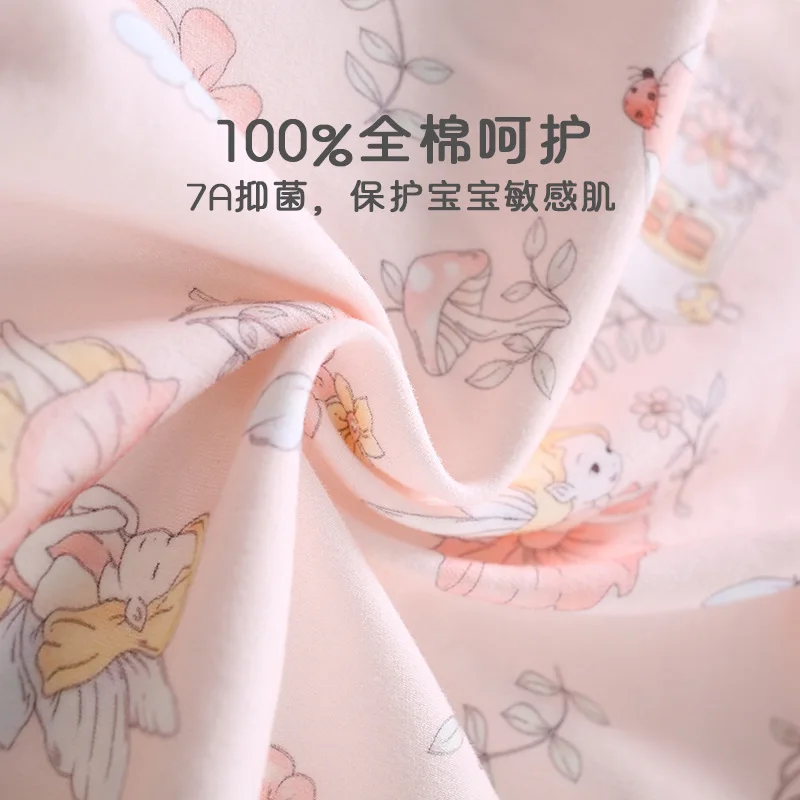 Somenie Baby Girl Seamless Lace‑Collar Kimono‑Style Romper, Pure‑Cotton Long‑Sleeve Tie‑Up Butterfly‑Wrap Newborn Onesie