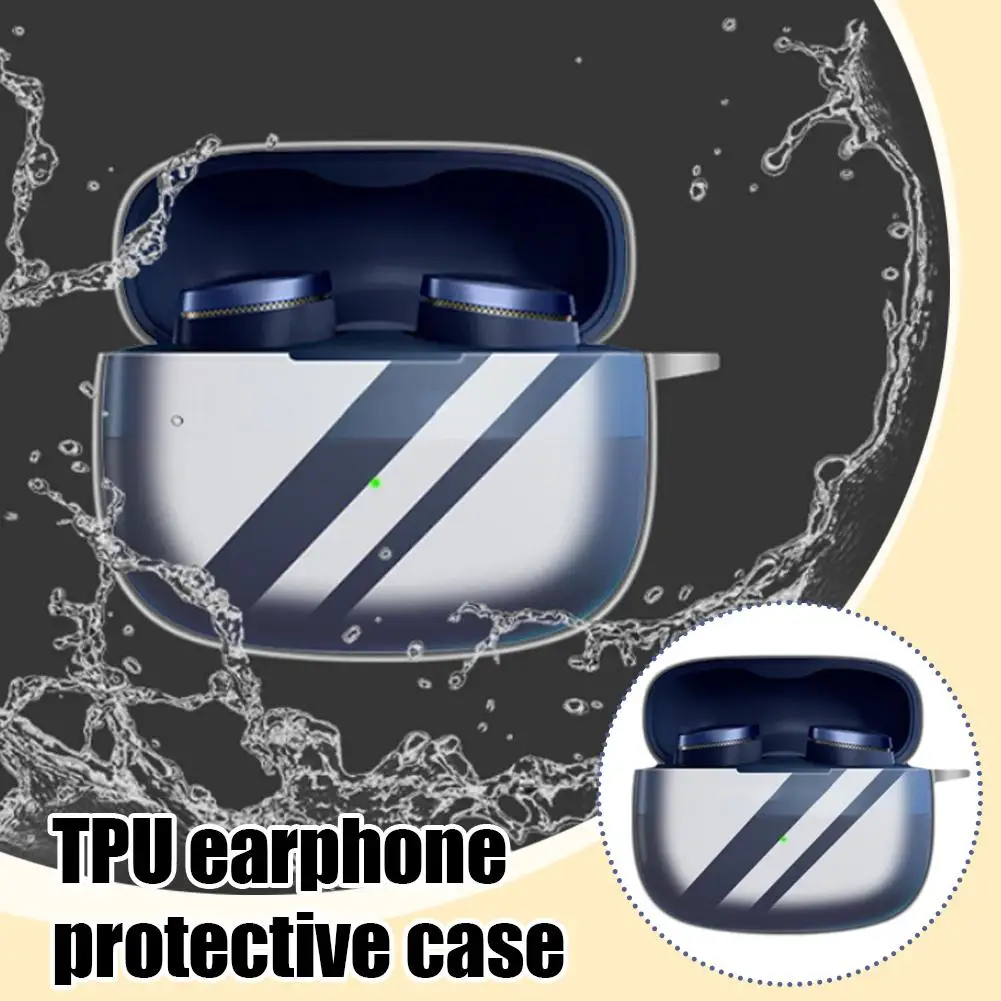 Para B & W Pi8 funda protectora transparente Material de Tpu suave antiarañazos a prueba de golpes inalámbrico anticaída auriculares Bluetooth Co R7L5