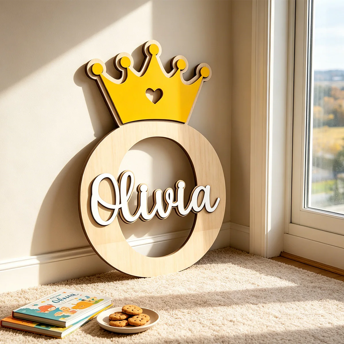 1pc wooden multi-color double-layer surname brand, customizable name tags, personalized gifts, home wall decoration