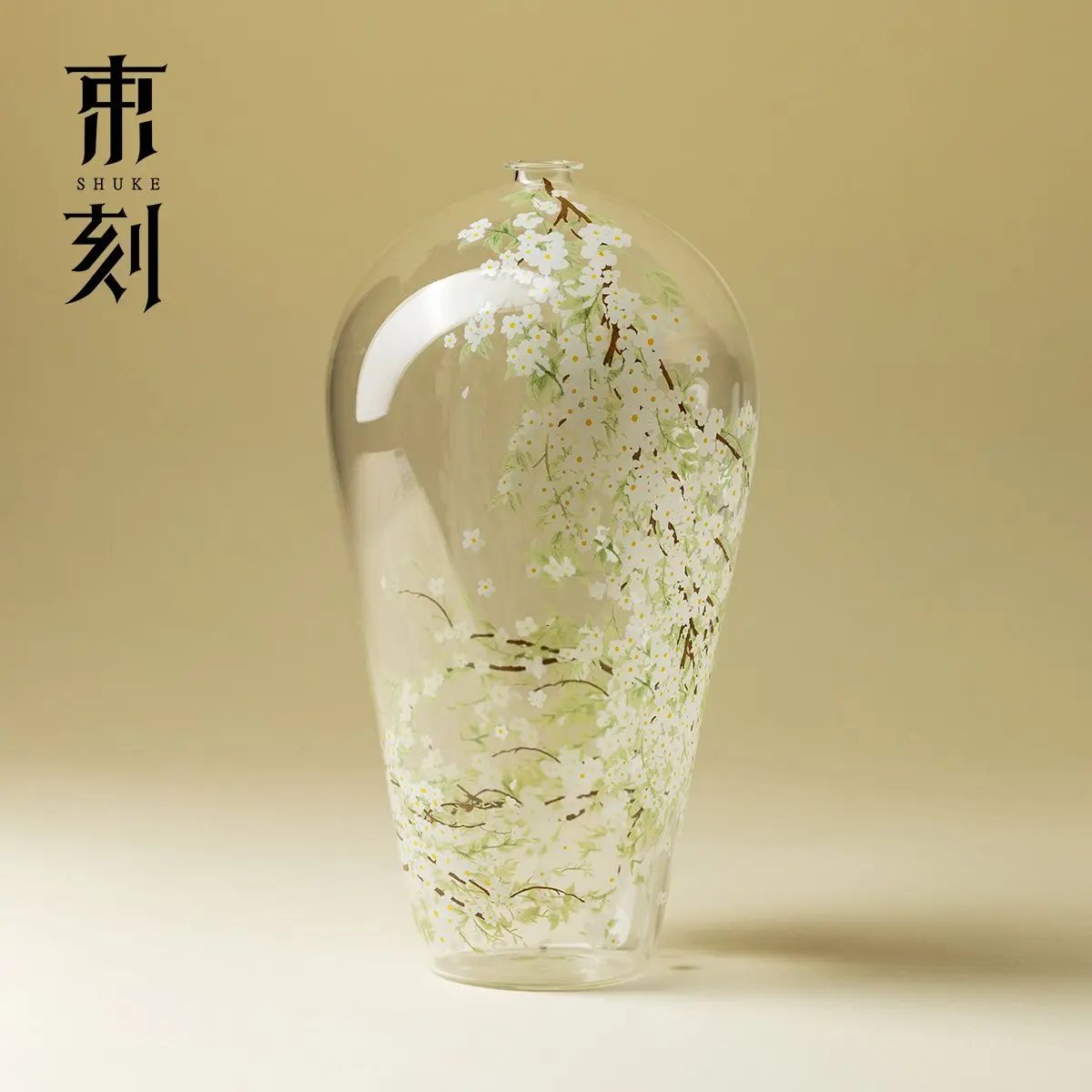 Vase Pear Wadding Chinese Wind Advanced Sense Hydroponics Transparent Flower Arrangement Glass Vase
